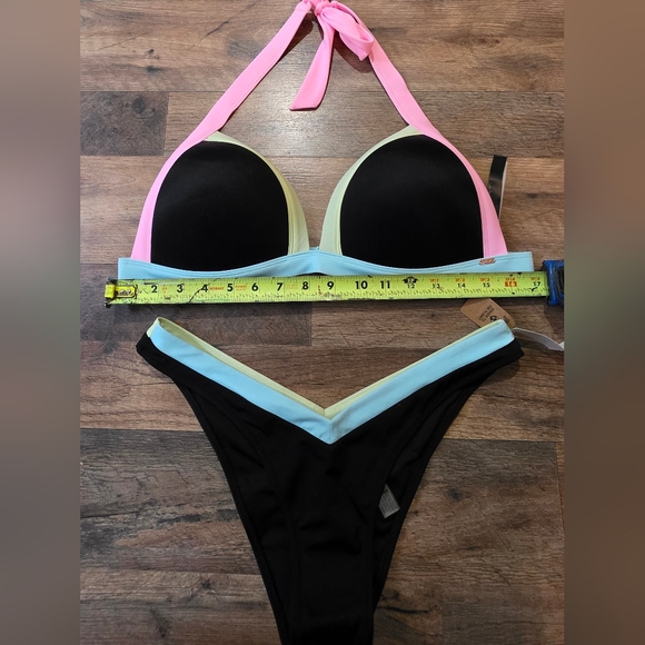 Victoria's Secret PINK Push Up Triangle Padded Bikini Swim Set Size M/XXL - Picture 7 of 9